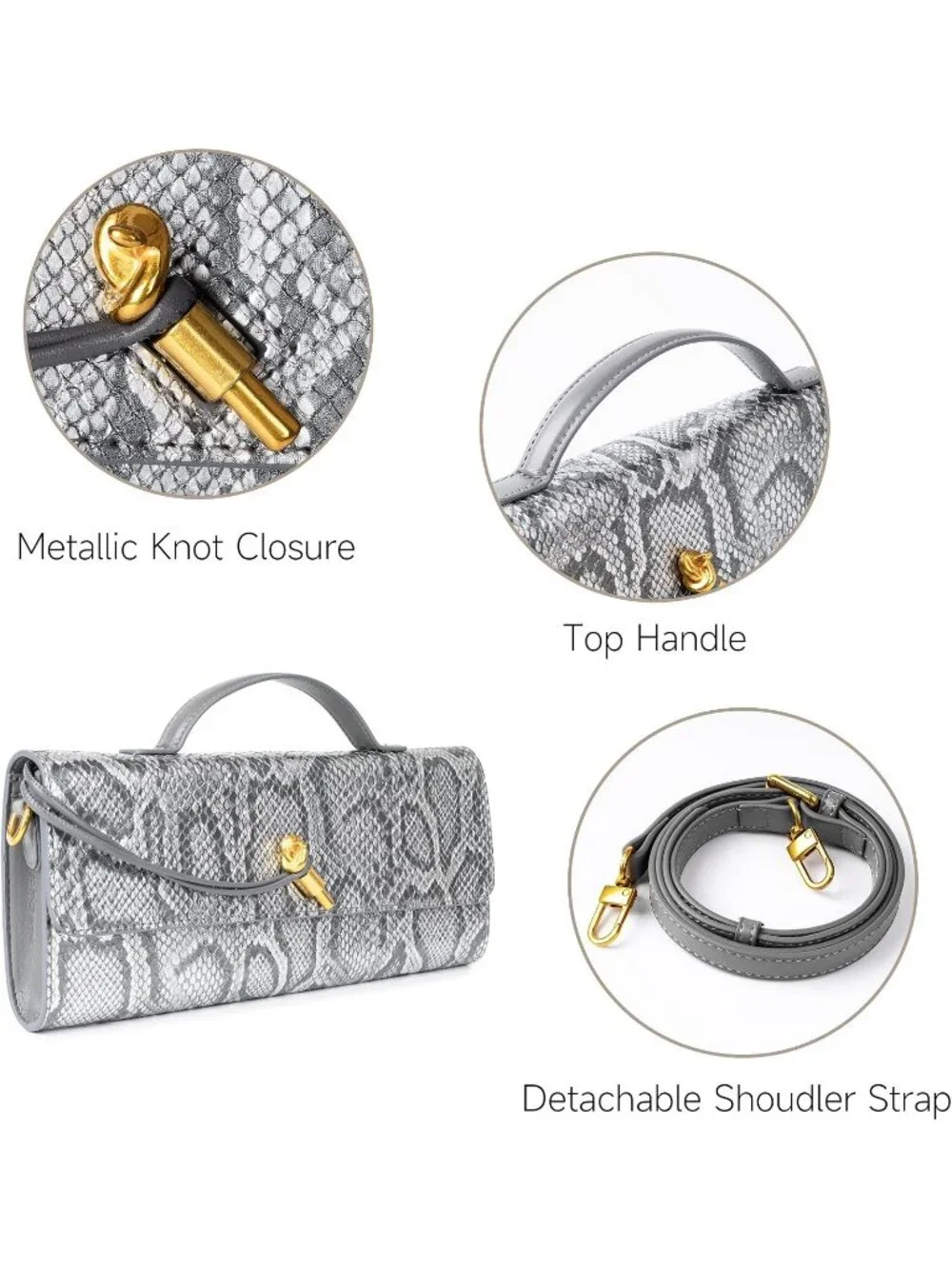 Women Sterling Python Leather Suede Woven Clutch Purse For Evening Crossbody Bag